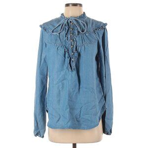 Maeve by Anthropologie Chambray Denim Blouse